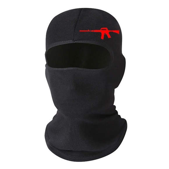 FULL MASK - SKI MASK WITH GUN DESIGN - Picture 2 of 3